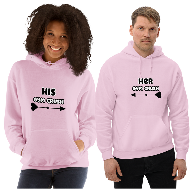 Matching Couple Hoodie "HIS GYM CRUSH"