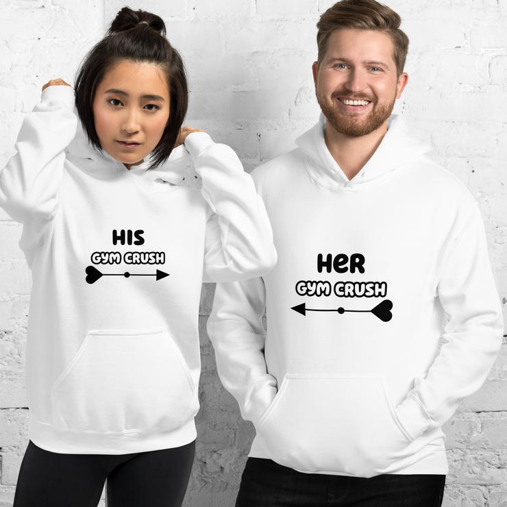 Matching Couple Hoodie "HER GYM CRUSH"