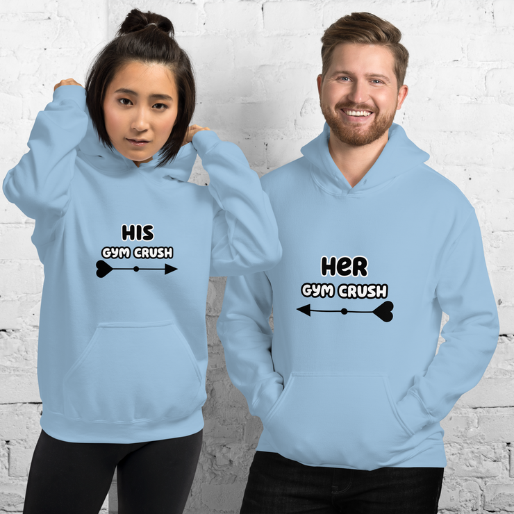 Matching Couple Hoodie "HER GYM CRUSH"