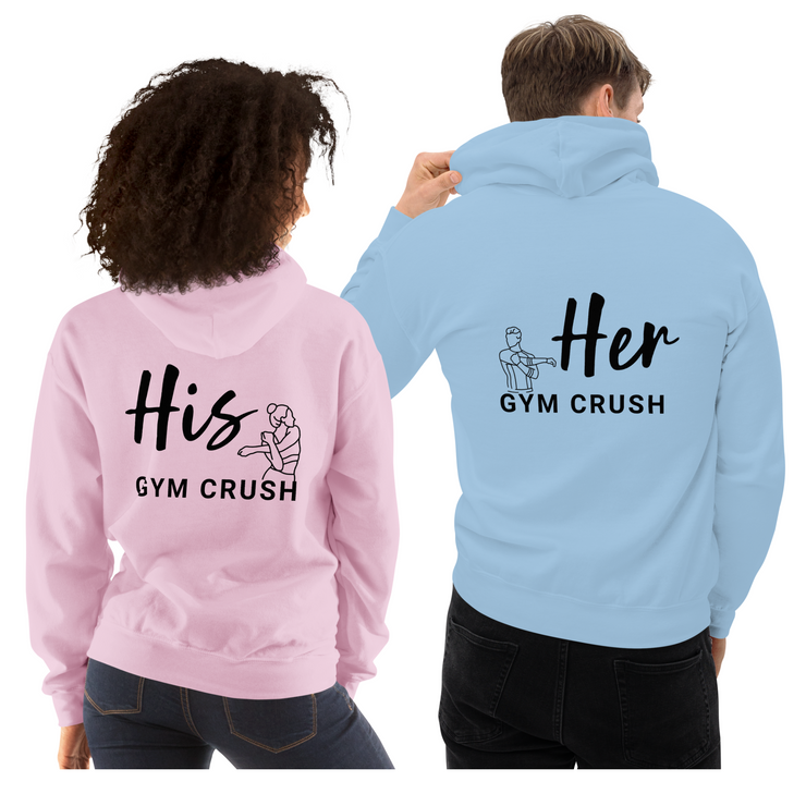 Matching Couple Hoodie "HIS GYM CRUSH"