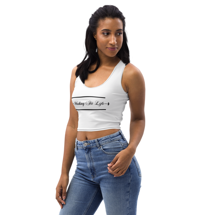 WHITE Making Fit Life® Crop Top