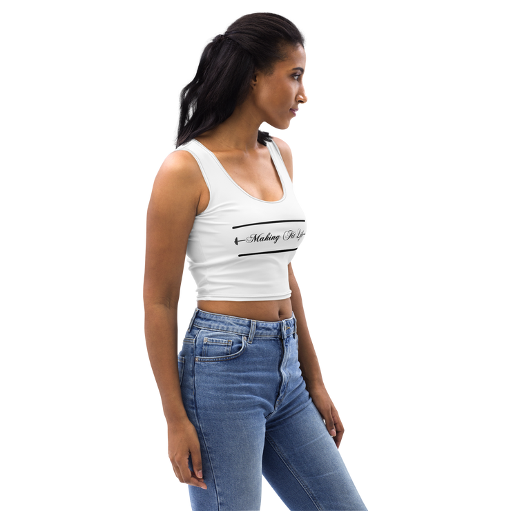 WHITE Making Fit Life® Crop Top