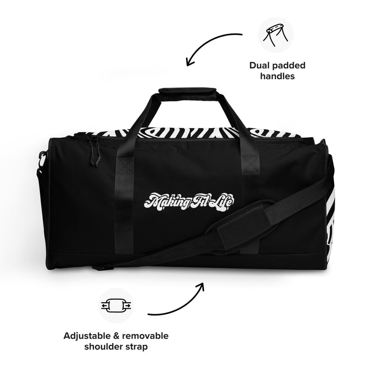 BLACK Making Fit Life® Gym Duffle Bag