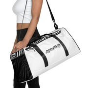 WHITE Making Fit Life® Gym Duffle Bag