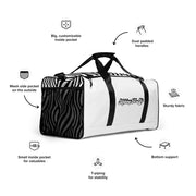 WHITE Making Fit Life® Gym Duffle Bag