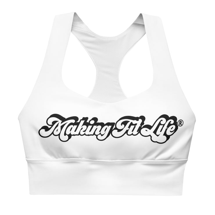 WHITE Making Fit Life® Sport Bra