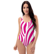 White & Pink MFL® One-Piece Swimsuit