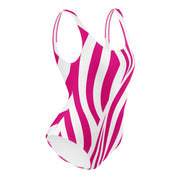 White & Pink MFL® One-Piece Swimsuit