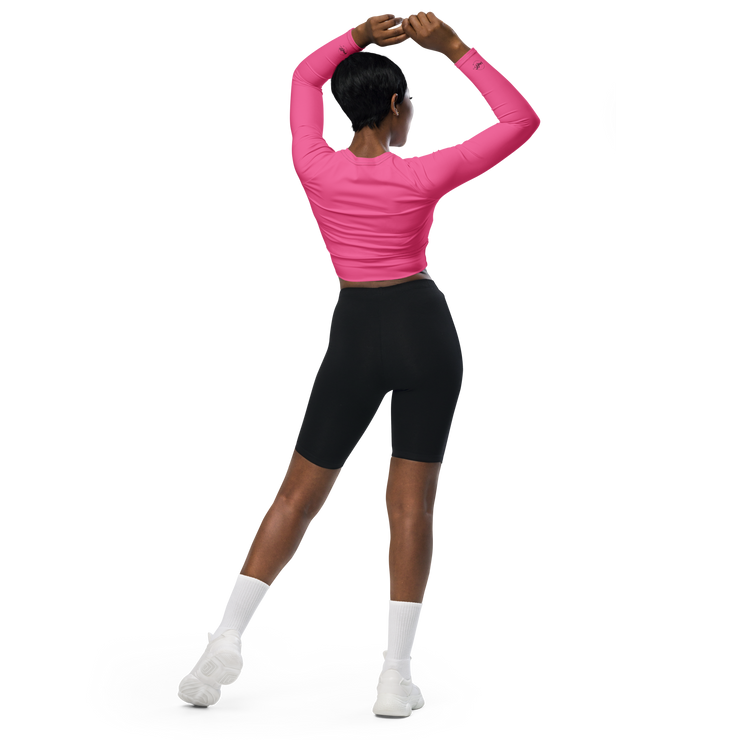 Pink MFL® Active WOMAN Long Sleeve Crop Top