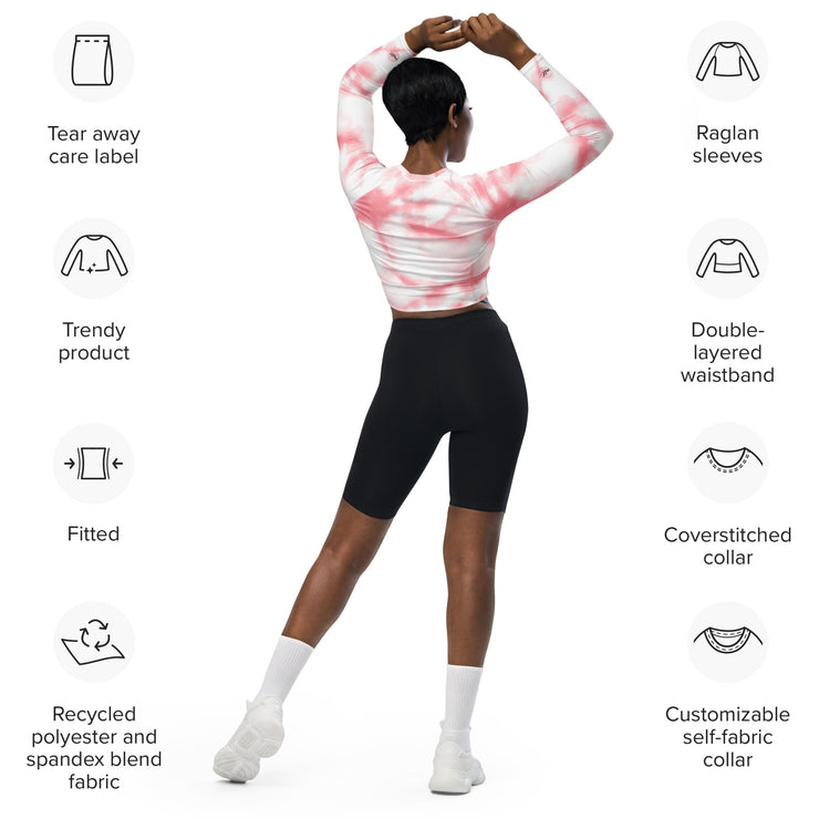 Barbie Pink MFL® Active WOMAN Long Sleeve Crop Top