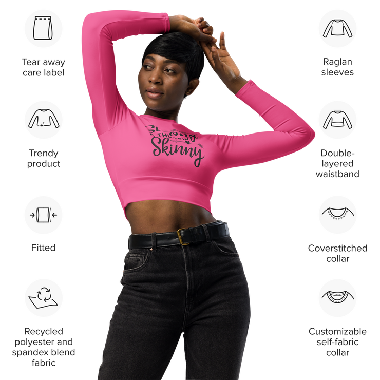 Pink MFL® Active WOMAN Long Sleeve Crop Top