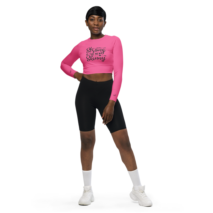 Pink MFL® Active WOMAN Long Sleeve Crop Top