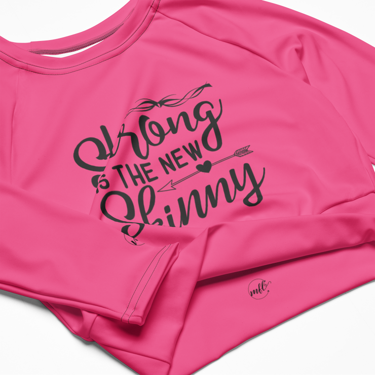 Pink MFL® Active WOMAN Long Sleeve Crop Top