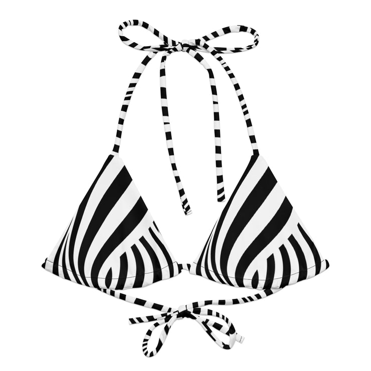 Black & White MFL® Recycled String Bikini Top