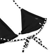 Black & White MFL® Recycled String Bikini Top