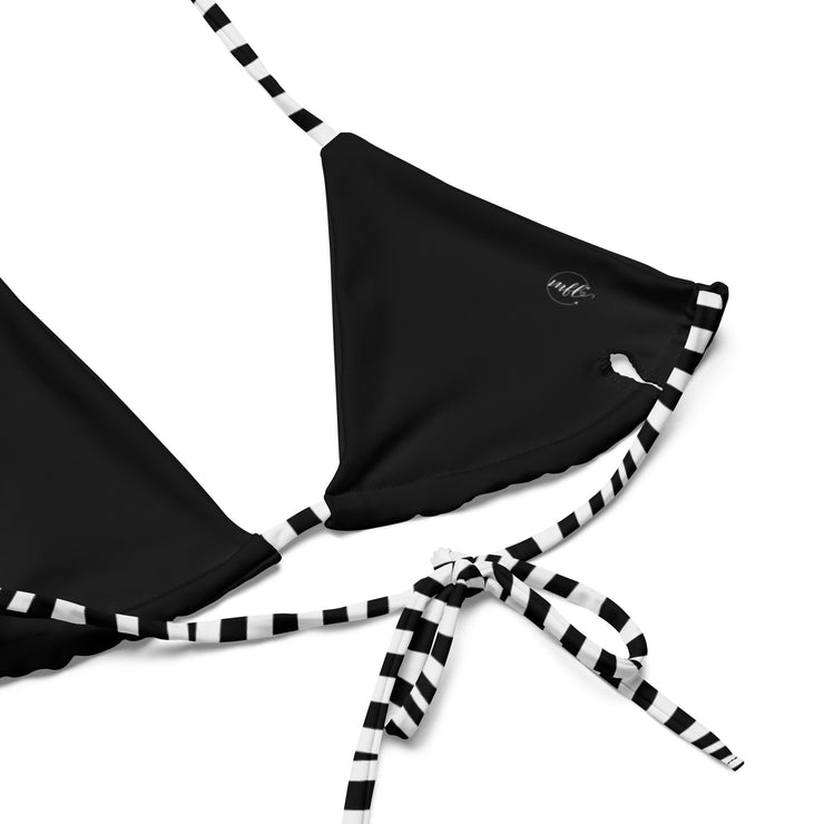 Black & White MFL® Recycled String Bikini Top