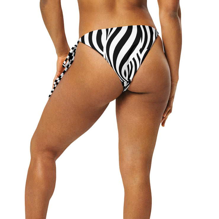 Black & White MFL® Recycled String Bikini Bottom