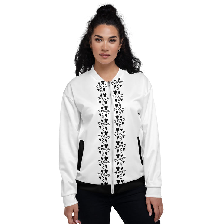 White MFL® Unisex Bomber Jacket