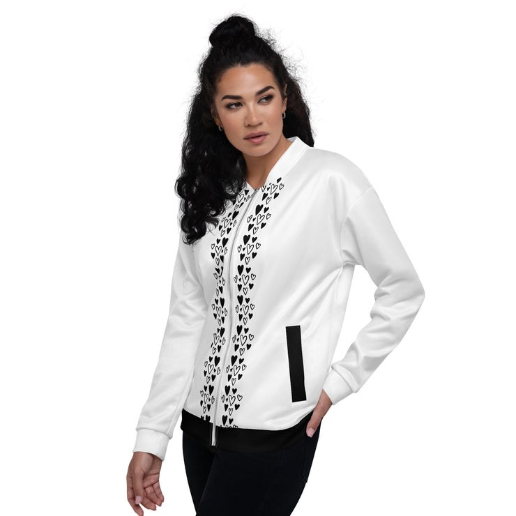 White MFL® Unisex Bomber Jacket