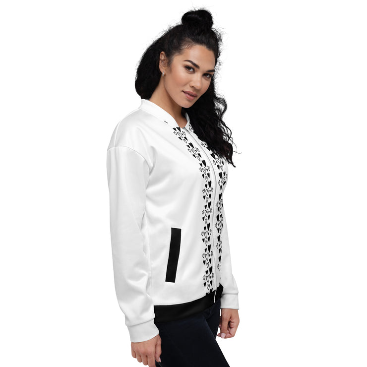 White MFL® Unisex Bomber Jacket