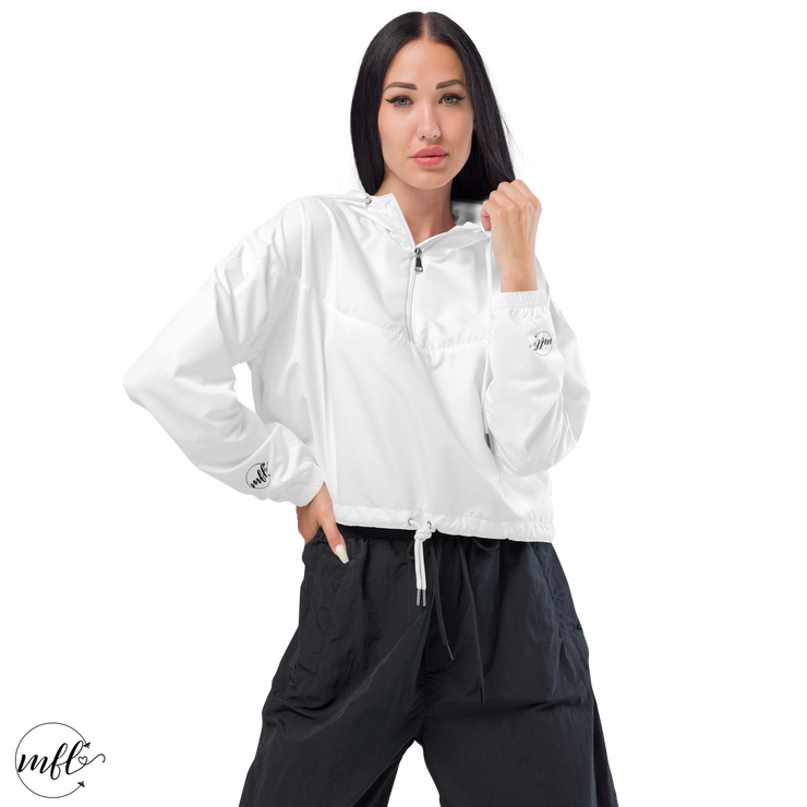 White MFL® Cropped Windbreaker