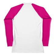 White & Pink MFL® Women's Rash Guard