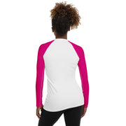 White & Pink MFL® Women's Rash Guard