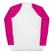 White & Pink MFL® Women's Rash Guard